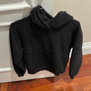 The North Face Sherpa hoodie in Black